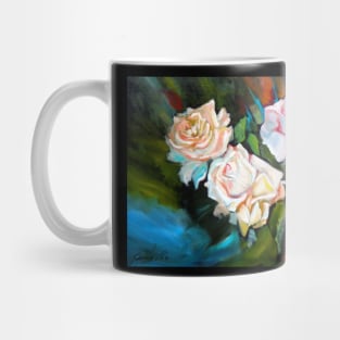 White Glowing Roses Mug